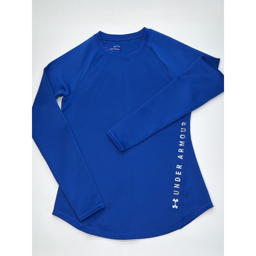 Under Armour ColdGear Womens Small Royal Blue Long Sleeve Fitted Top Thumbholes‎